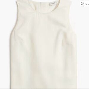 NWT! J. Crew Cream Sleeveless Blouse - Medium